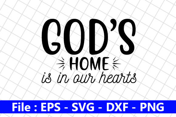 Farm House SVG Design, God’s Home is in