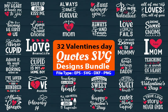 Valentines Day SVG Designs Bundle